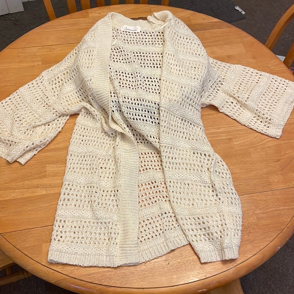 Anthropologie Crochet Duster